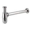 Siphon rond BOT avec finition chromée brillante en laiton Kibath