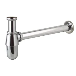 Siphon rond BOT avec finition chromée brillante en laiton Kibath
