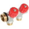 Somatherm For You - Collecteur de distribution 2 sorties à portée plate easy lock m15/21 avec vannes