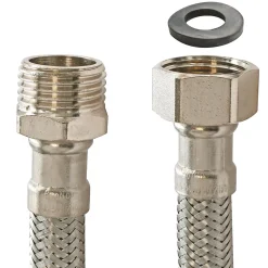 Somatherm For You - Flexible sanitaire - Raccord mâle 1/2 écrou tournant 1/2 - 300mm - DN10