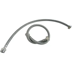 Somatherm For You - Lot de 2 flexibles sanitaires - Mâle 3/8 écrou tournant 3/8 - 500mm - DN8