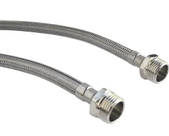 Somatherm For You - Lot de 2 flexibles sanitaires - Mâle 3/8 écrou tournant 3/8 - 500mm - DN8