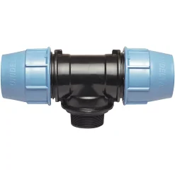 Somatherm For You - Raccord plastique Té Mâle 1 1/4 au centre pour tube PE diam 40 mm