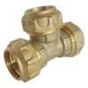 Somatherm For You - Raccord laiton Té égal Serrage Extérieur pour tube PE diam 20 mm