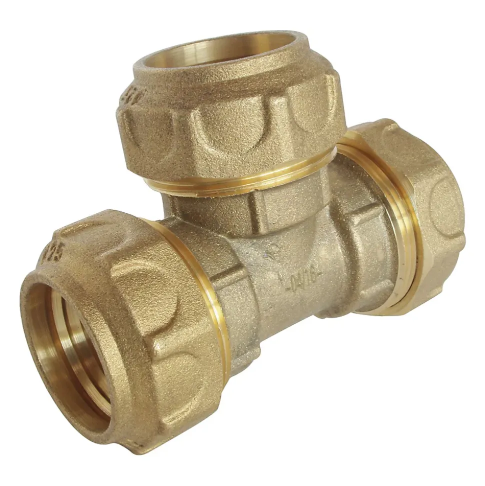 Somatherm For You - Raccord laiton Té égal Serrage Extérieur pour tube PE diam 20 mm
