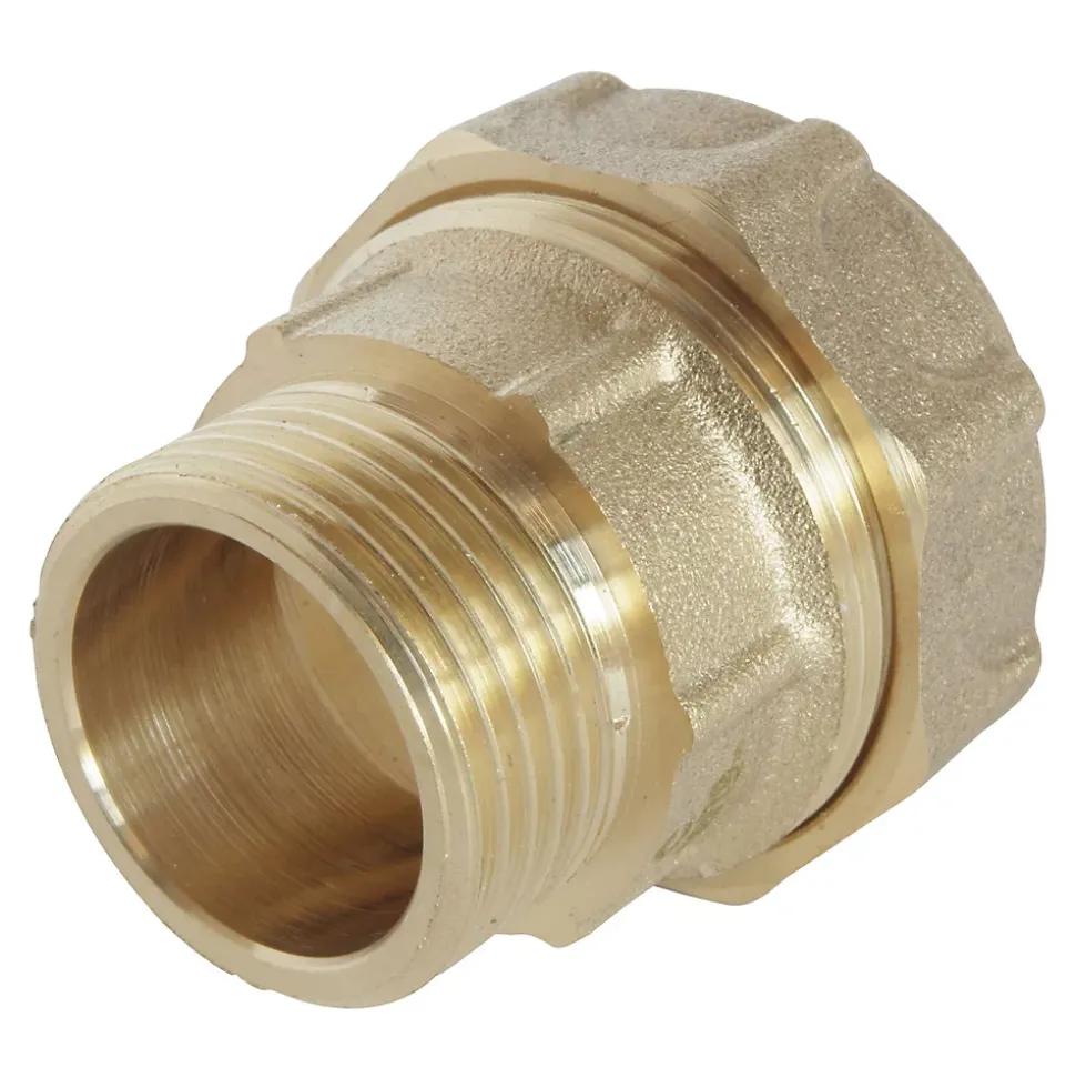Somatherm For You - Raccord laiton droit Serrage Extérieur pour tube PE diam 20 mm - Mâle 1/2