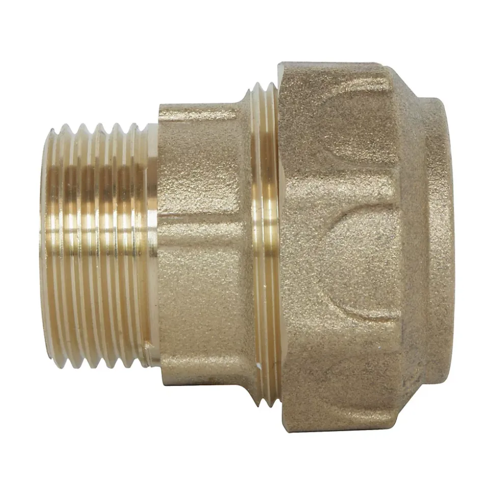 Somatherm For You - Raccord laiton droit Serrage Extérieur pour tube PE diam 32 mm - Mâle 1