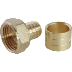 Somatherm For You - Raccord droit à glissement pour tube PER diam 16 - Ecrou-tournant F20/27 - lot de 10