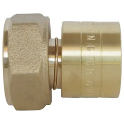 Somatherm For You - Raccord droit à glissement pour tube PER diam 16 - Ecrou-tournant F20/27 - lot de 10