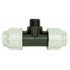 Somatherm For You - Raccord plastique Té Mâle 1 au centre pour tube PE diam 32 mm