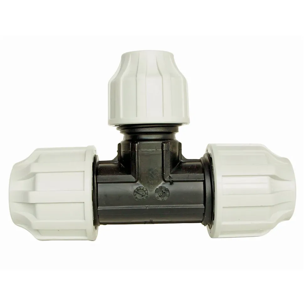 Somatherm For You - Raccord plastique Té réduit au centre pour tube PE diam 32-25-32 mm