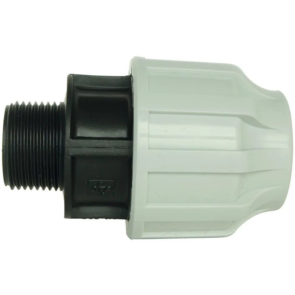 Somatherm For You - Raccord plastique droit pour tube PE diam 50 mm - Mâle 1 1/2