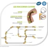 Somatherm For You - Raccord cuivre à souder - Raccord droit diam 16 écrou tournant laiton 20/27