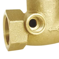 Somatherm For You - Robinet d'arrêt à potence à purge à souder - Pour tube cuivre 14mm - Laiton brut