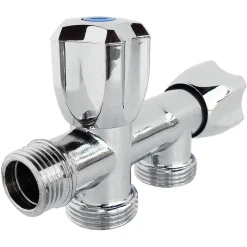 Somatherm For You - Robinet à clapet double sorties pour machine à laver - M1/2 - Sorties M3/4