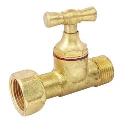 Somatherm For You - Robinet de WC droit laiton brut M12/17 - Ecrou Prisonnier 12/17