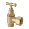 Somatherm For You - Robinet de WC équerre laiton brut M12/17 - Ecrou Prisonnier 12/17