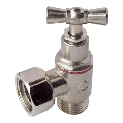 Somatherm For You - Robinet de WC équerre laiton nickelé M12/17 - Ecrou Prisonnier 12/17