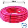 Somatherm For You - Tube multicouche D16 isolé rouge en couronne 50m - Isolant 8mm