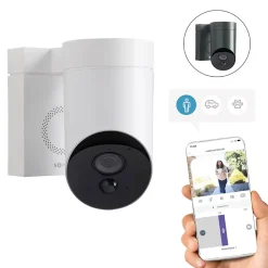 Somfy 1875326 - Outdoor Camera 2 blanche - Caméra de surveillance extérieure wifi avec détection intelligente - 1080p Full HD - Sirène 110 dB