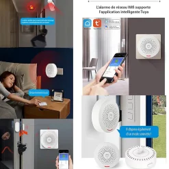 SomLife Système d'Alarme Domestique sans fils WiFi Smart Home, detecteur de mouvement Wireless avec Application Tuya Smart Life