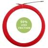 Sonde tire-fils à câble hélicoïdal, rouge, diam. 4,2 mm, 10 mètres, avec bornes M5 interchangeables