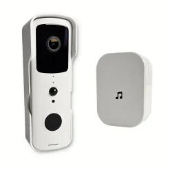 Sonnette portier HD SomLife app tuya smart life autonome sans fils alerte direct smartphone, vision nocture carillon fourni