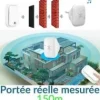 Sonnette sans Fil et sans Pile Extérieur Étanche IP 44 Neige Pluie Humidité,blanc