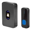 Sonnette sans Fil Exterieur Etanche, 300M Sonnette de Porte IP55 Étanche Carillon Electronique,55 Mélodies, 5 Niveaux Volumes, LED