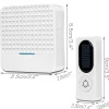 Sonnette sans fil Sonnette solaire électronique sans fil, blanche