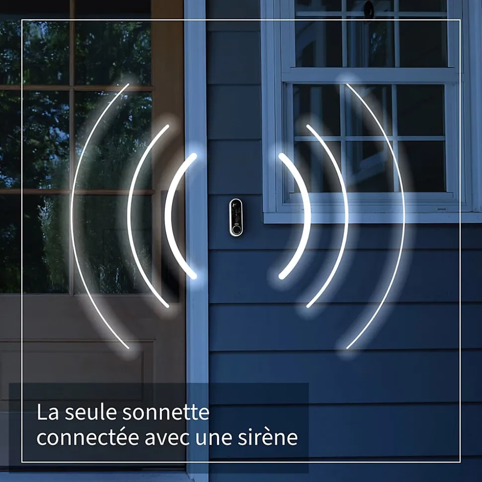 Sonnette vidéo sans fil connectée Arlo noire