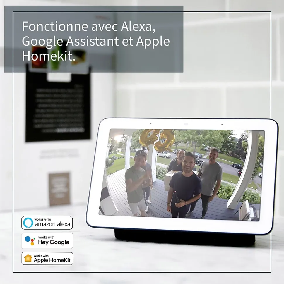 Sonnette vidéo sans fil connectée Arlo noire