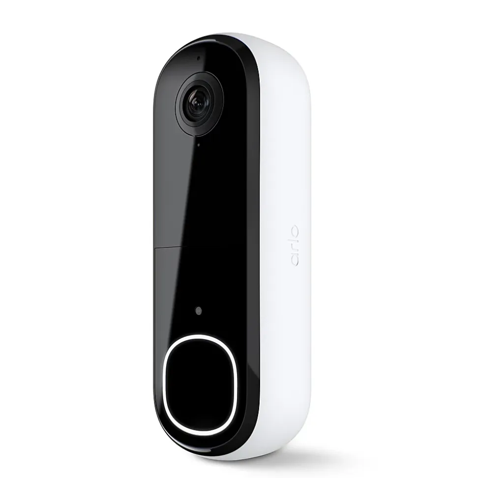 Sonnette vidéo sans fil connectée Arlo Essential2 2k blanc