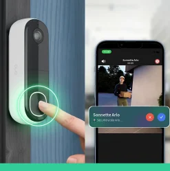 Sonnette vidéo sans fil connectée Arlo Essential2 2k blanc