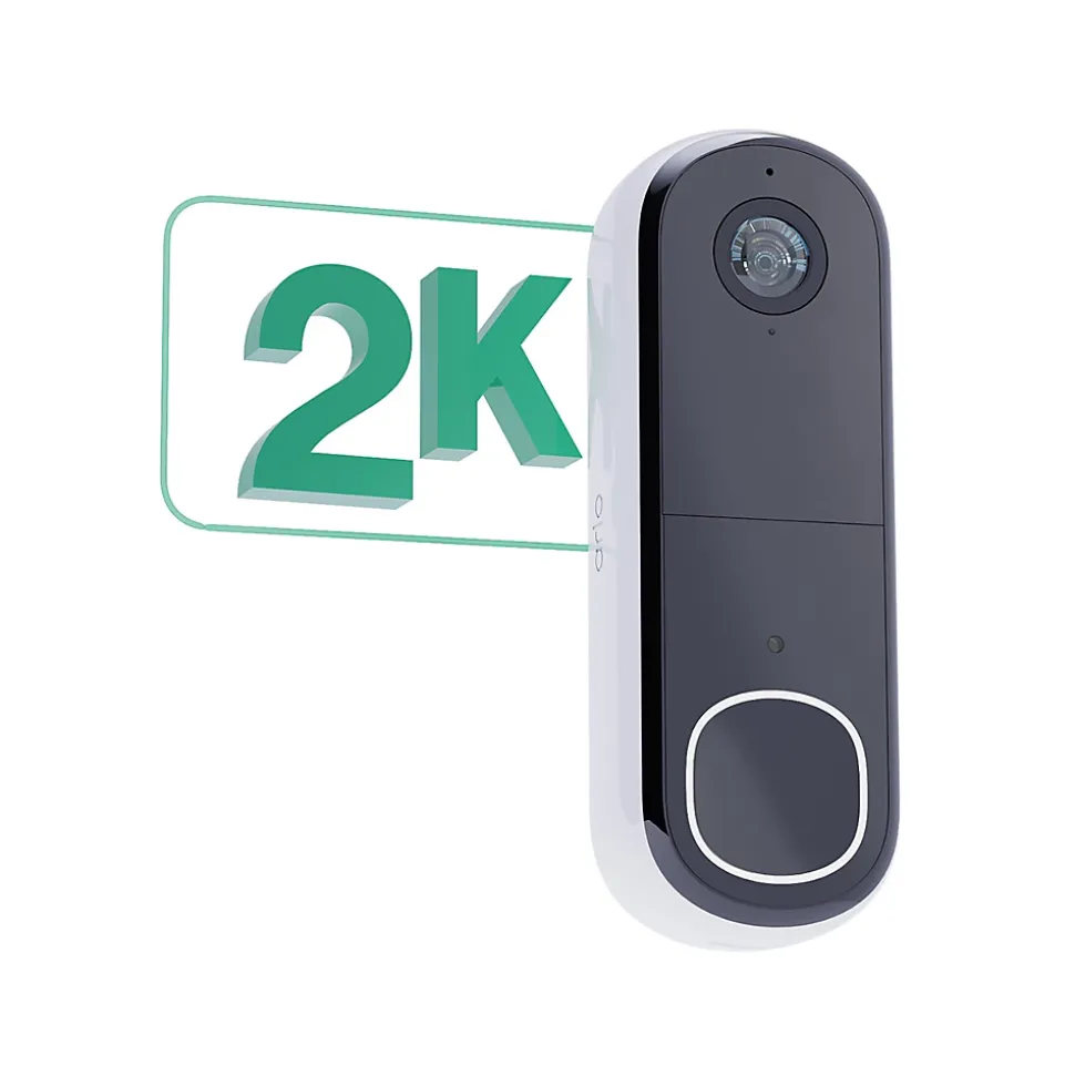 Sonnette vidéo sans fil connectée Arlo Essential2 2k blanc
