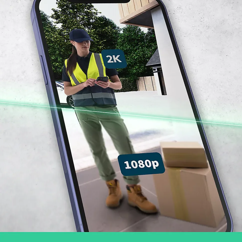Sonnette vidéo sans fil connectée Arlo Essential2 2k blanc