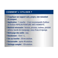 Sous-couche anti-humidité intérieur mat Ripolin 3L