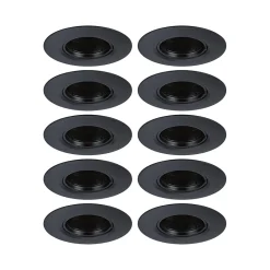 Spot encastré Kit de 10 fixe rond 90mm GU10 max. 10x10W 230V gradable Noir