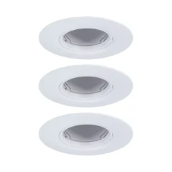 Spot encastré Kit de 3 fixe rond 90mm GU10 max. 3x10W 230V gradable Blanc