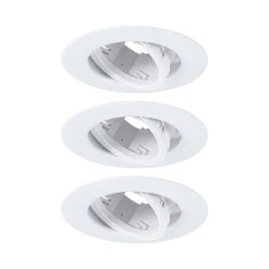 Spot encastré Kit de 3 orientable rond 90mm 30 GU10 max. 3x10W 230V gradable Blanc