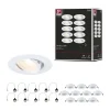 Spot encastré Kit de 10 orientable rond 90mm 30 GU10 max. 10x10W 230V gradable Blanc