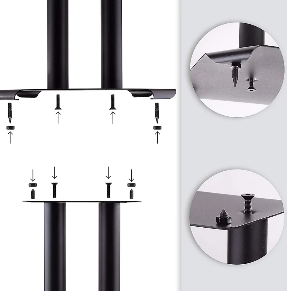 SPS1022-40 Pieds enceintes 40 cm lestables avec du sable Cônes anti vibrations Set de 2 pour hifi stéréo home cinema Duronic