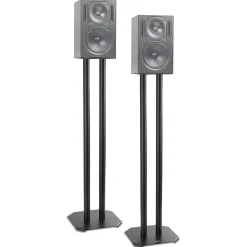 SPS1022-80 Pieds enceintes 80 cm lestables avec du sable Cônes anti vibrations Set de 2 pour hifi stéréo home cinema Duronic