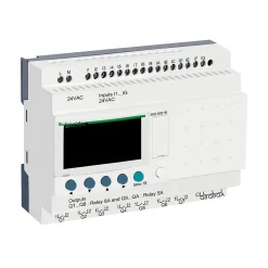 Sr3b261b Schneider - Automate Zelio Logic - Relais Intelligent 24 E/s Extensibles - 24vca - Horloge + Afficheur
