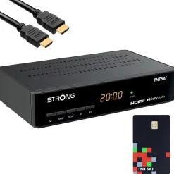 SRT 7410 Décodeur Satellite TNTSAT Astra + Carte TNTSAT + Câble HDMI Offert STRONG