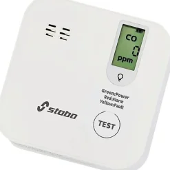 Stabo CO-Alarm IV - Détecteur de monoxyde de carbone à pile CR123A, écran LCD, alarme 85 dB