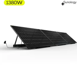 Sunology PLAY2, Kit 3 panneaux solaires complet 1380W bifacial, 3 Stations solaire livrées assemblées, installation sol ou mur