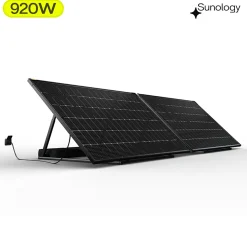 Sunology PLAY2, Kit 2 panneaux solaires complet 920W bifacial, 2 Stations solaire livrées assemblées, Installation sol ou mur
