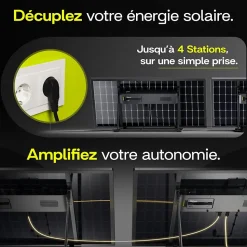 Sunology PLAY Max, Panneau solaire 450W bifacial avec batterie hybride & modulaire 700Wh, Station solaire livrée assemblée