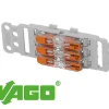 Support de fixation borne Wago inline 3 voies